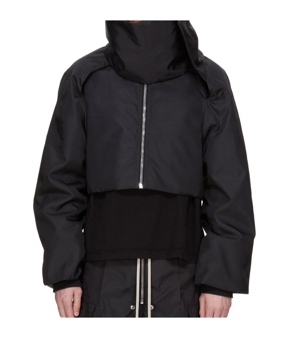 Rick Owens Drkshdw Cropped Bomber Jacket In Black