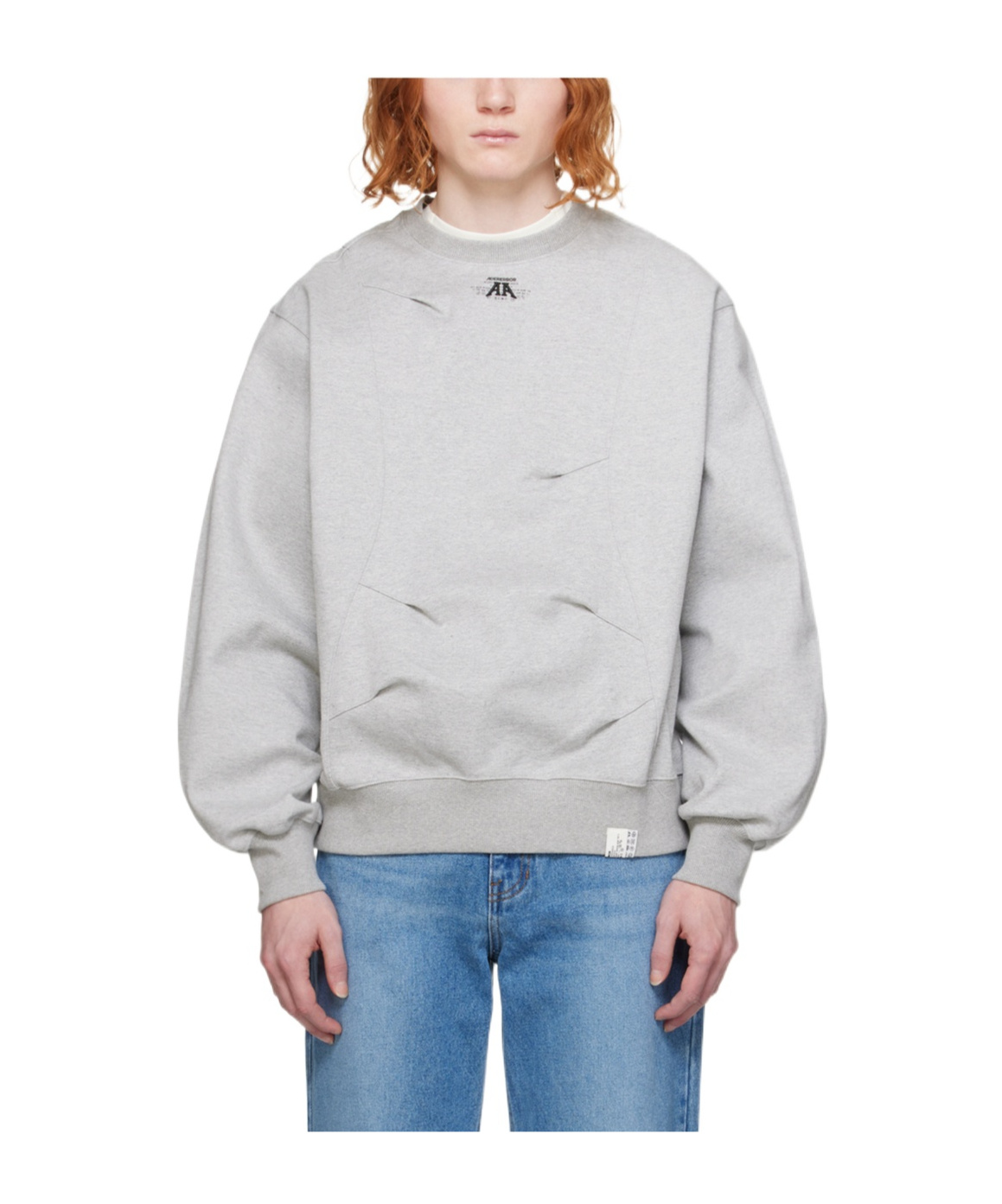 Ader Error Long-sleeved Sweater In White