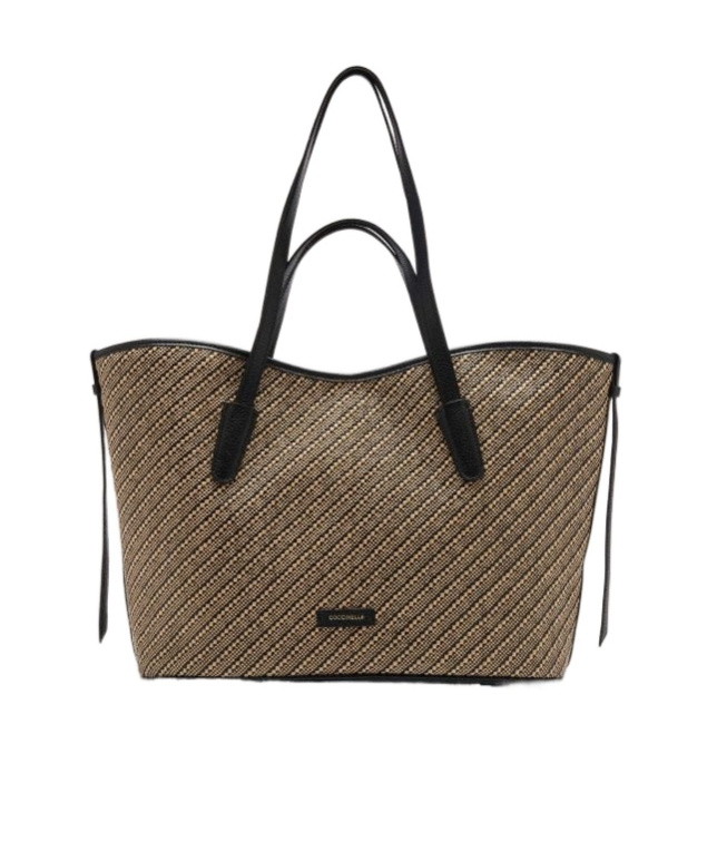 Coccinelle New Never Without Bag Bicolor Straw Large