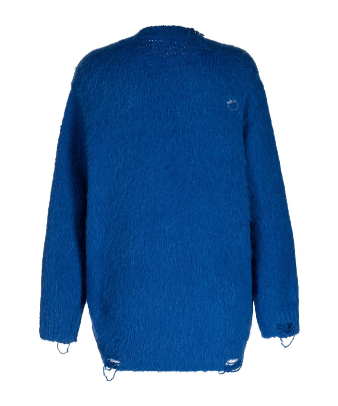 Ader Error Imitation Fleece Knitted Sweater In Blue
