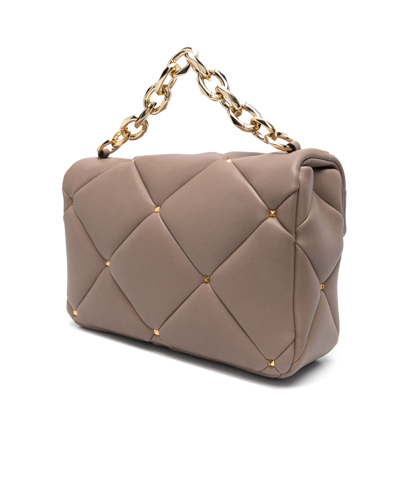 Valentino Logo Shoulder Bag In Brown