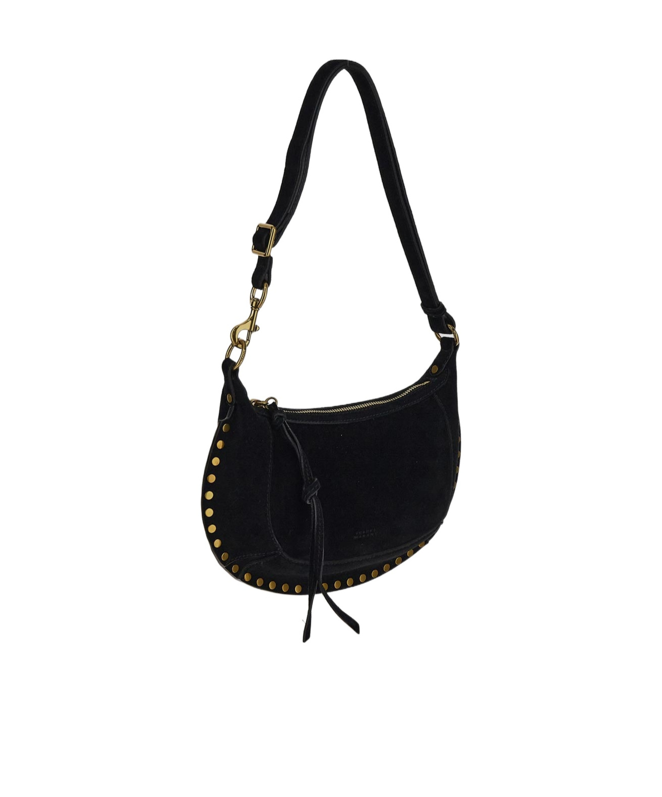 Isabel Marant Black Oskan Moon Shoulder Bag In Black