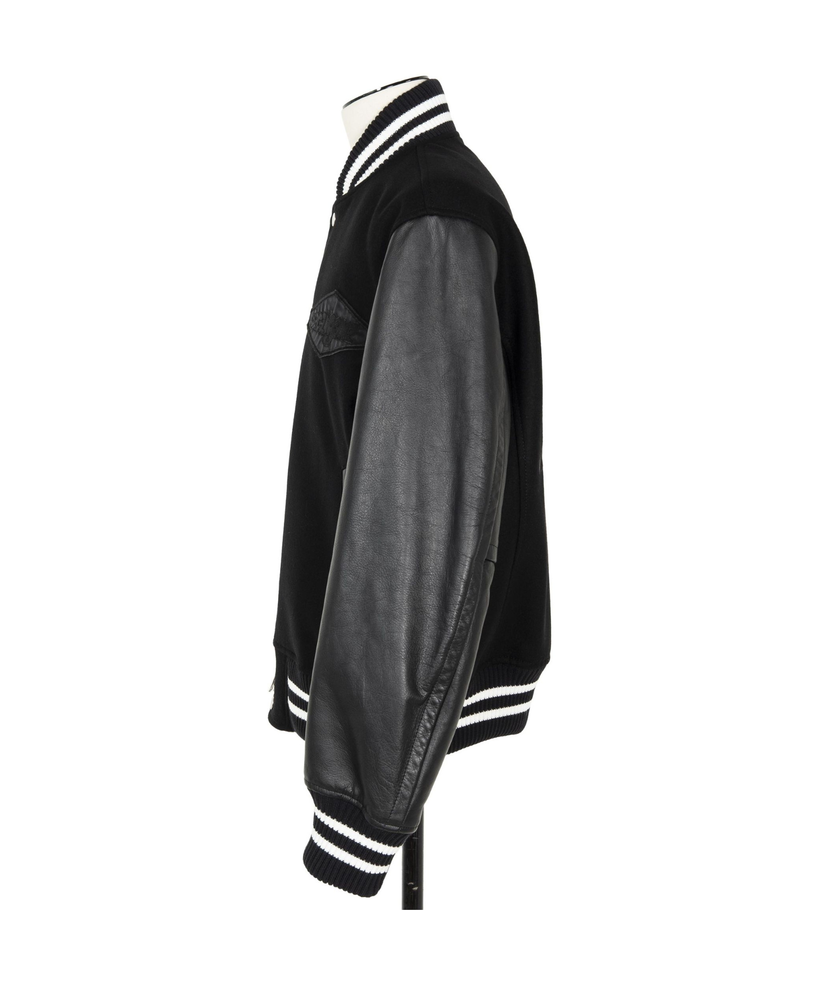 Sacai Black Gonz Edition Leather Bomber Jacket In Black
