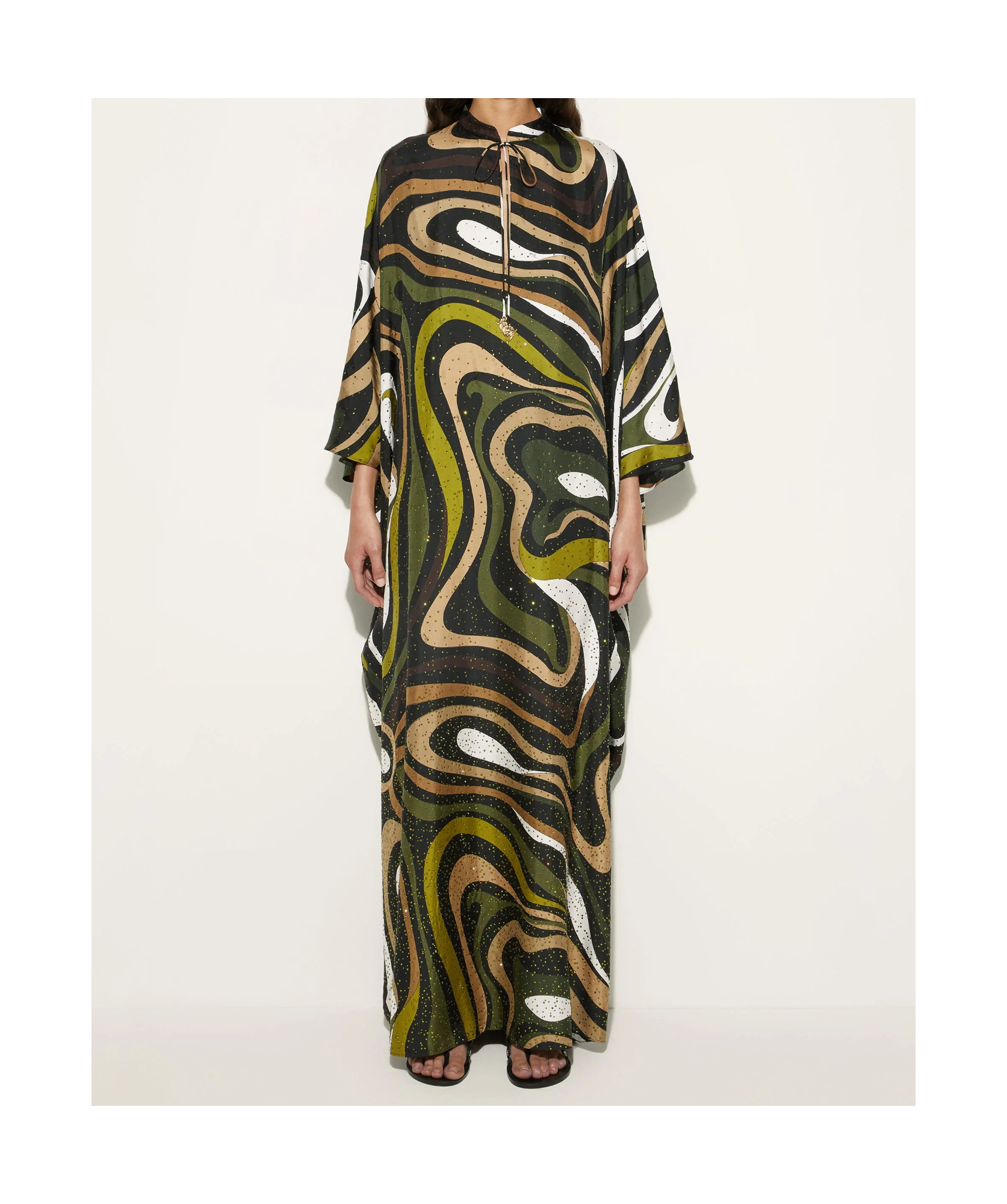 Pucci Printed Embellished Robe In Multi