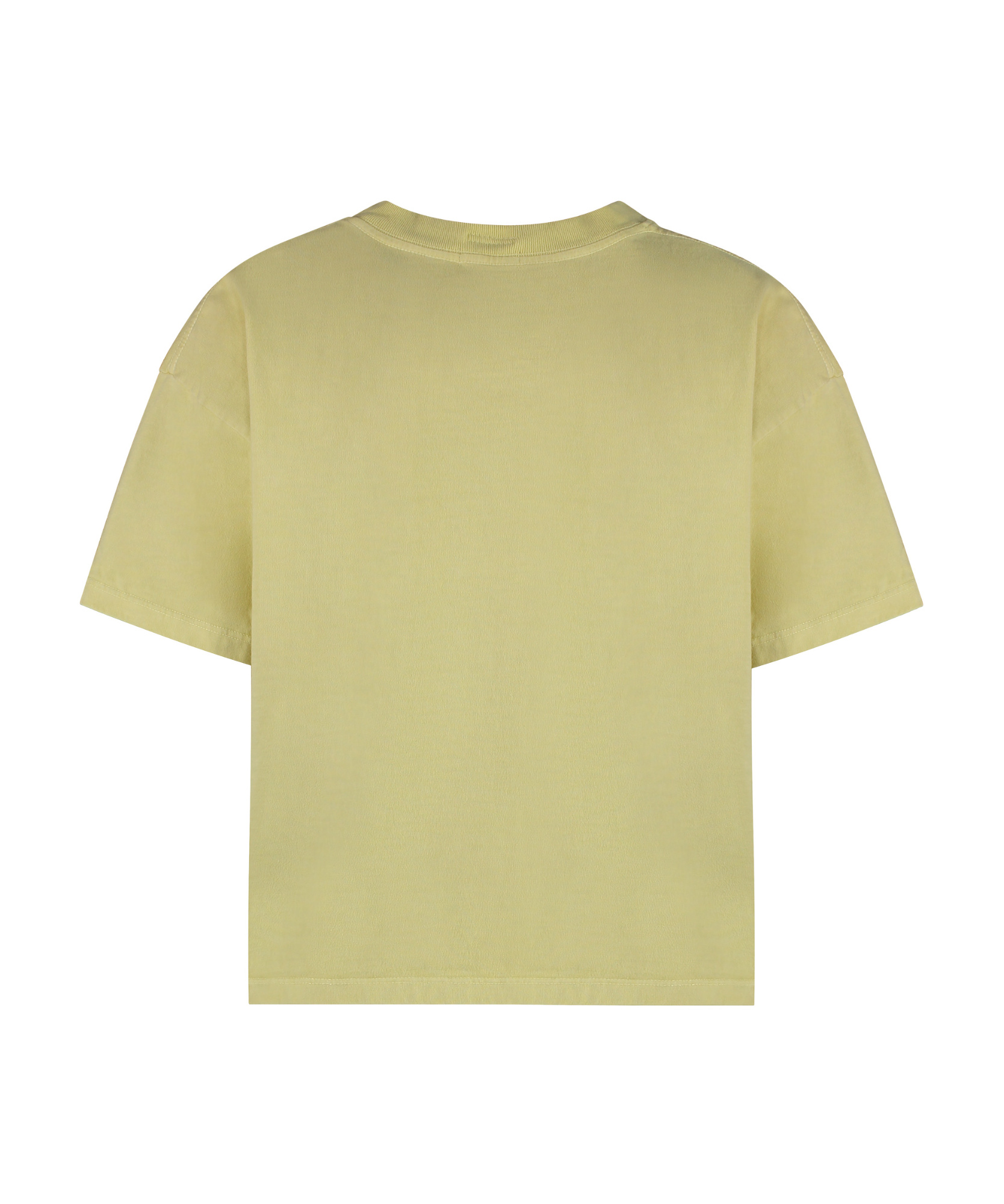 Mother Cotton Crew-neck T-shirt With Graphic Print In Yellow