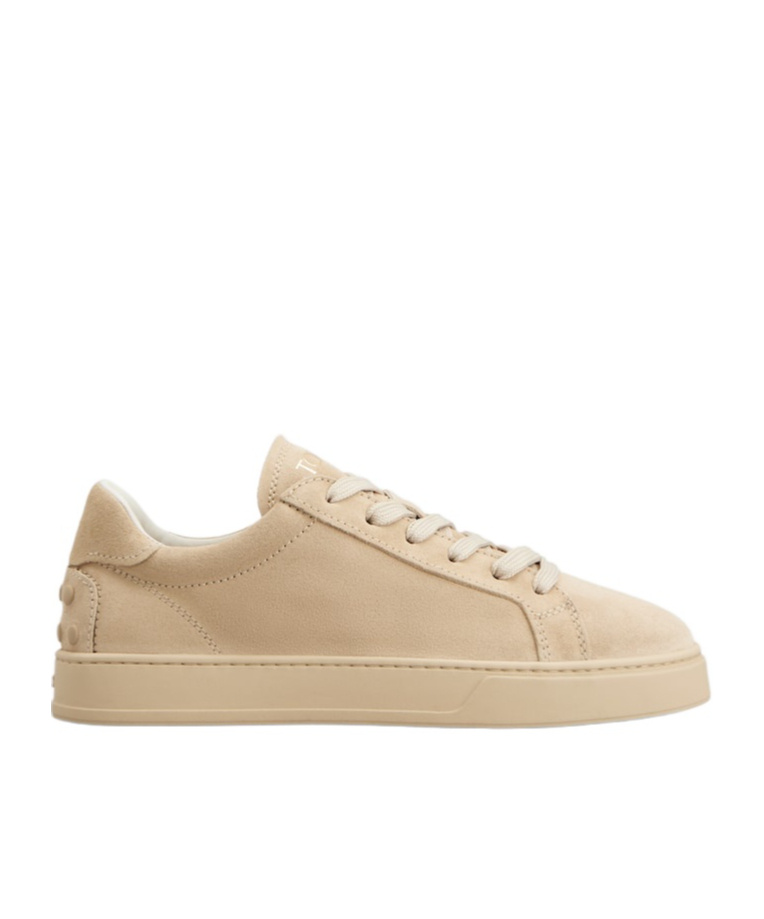 Tod's Suede Leather Sneakers In Beige