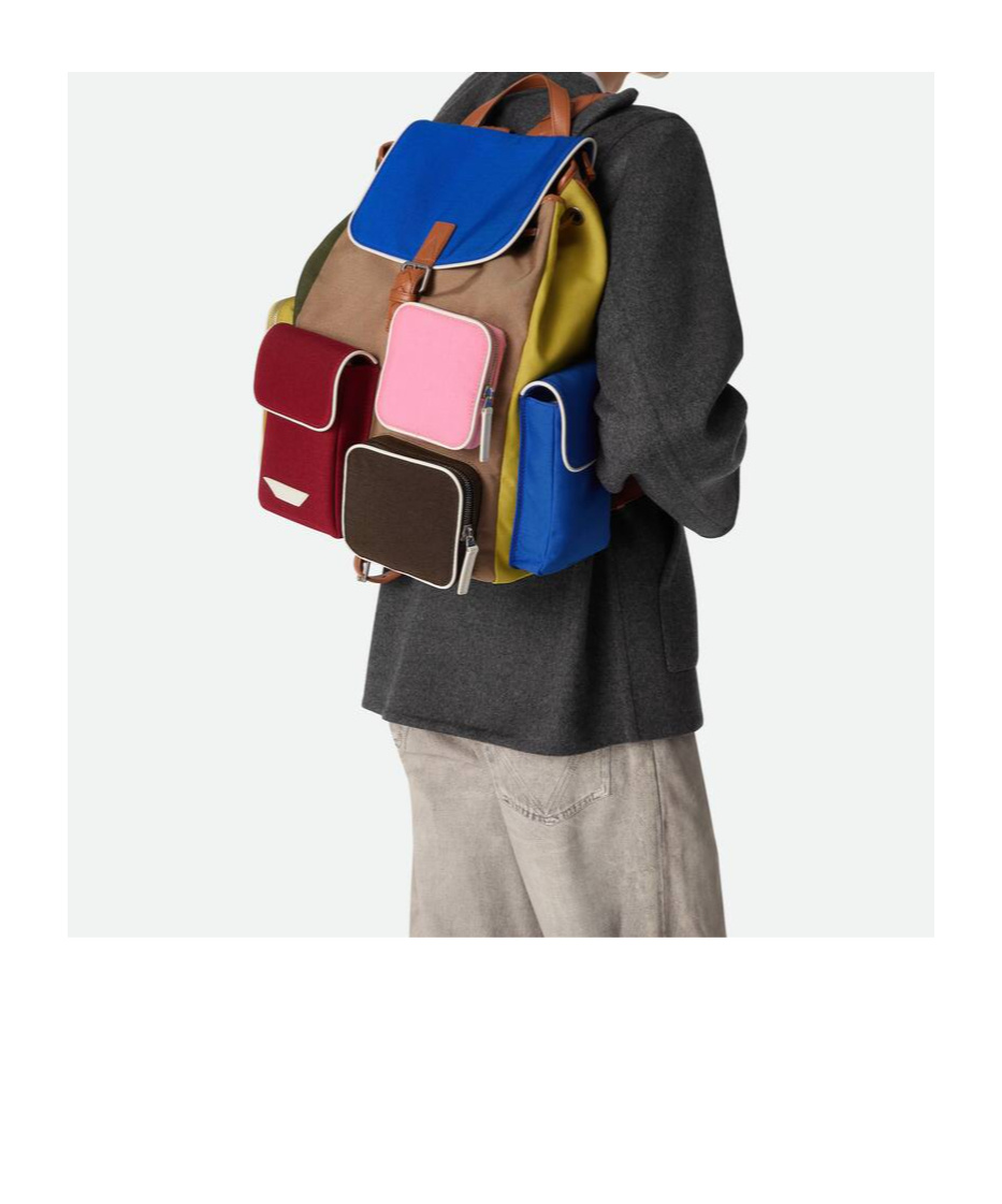 Bottega Veneta Crossroad Multipocket Backpack In Multi