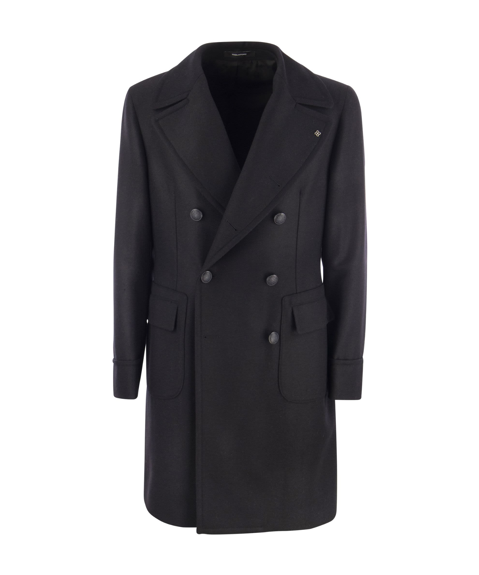 Tagliatore Carloz Double-breasted Coat In Black