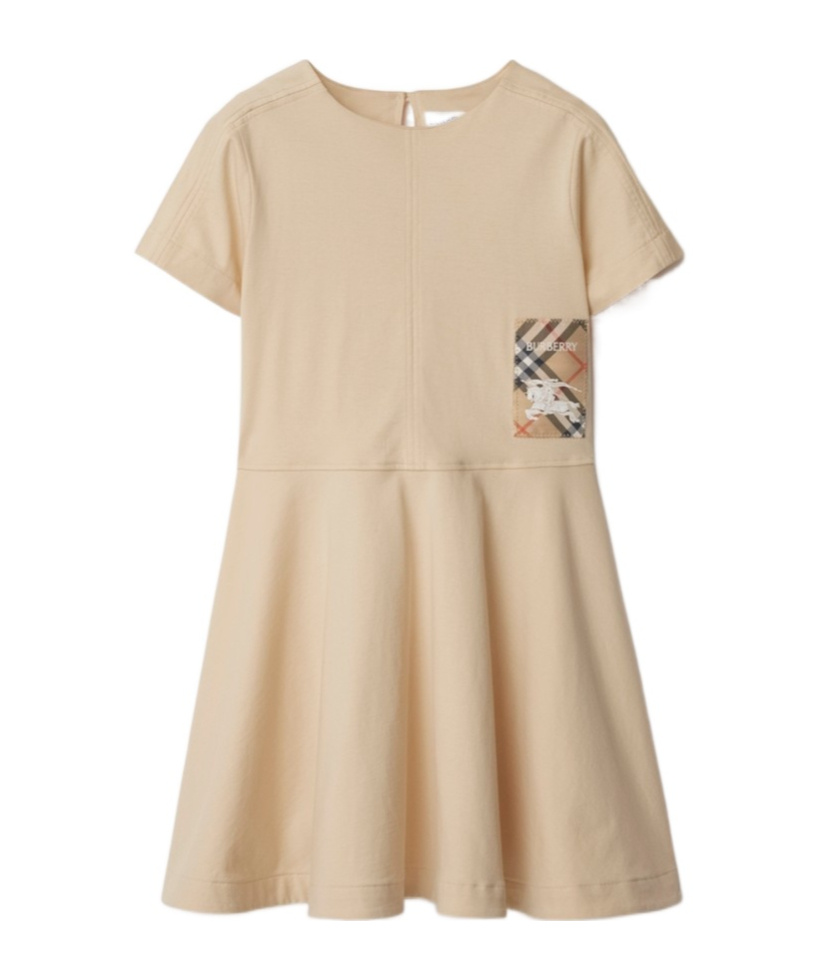 Burberry Short Sleeve Dress In Nude