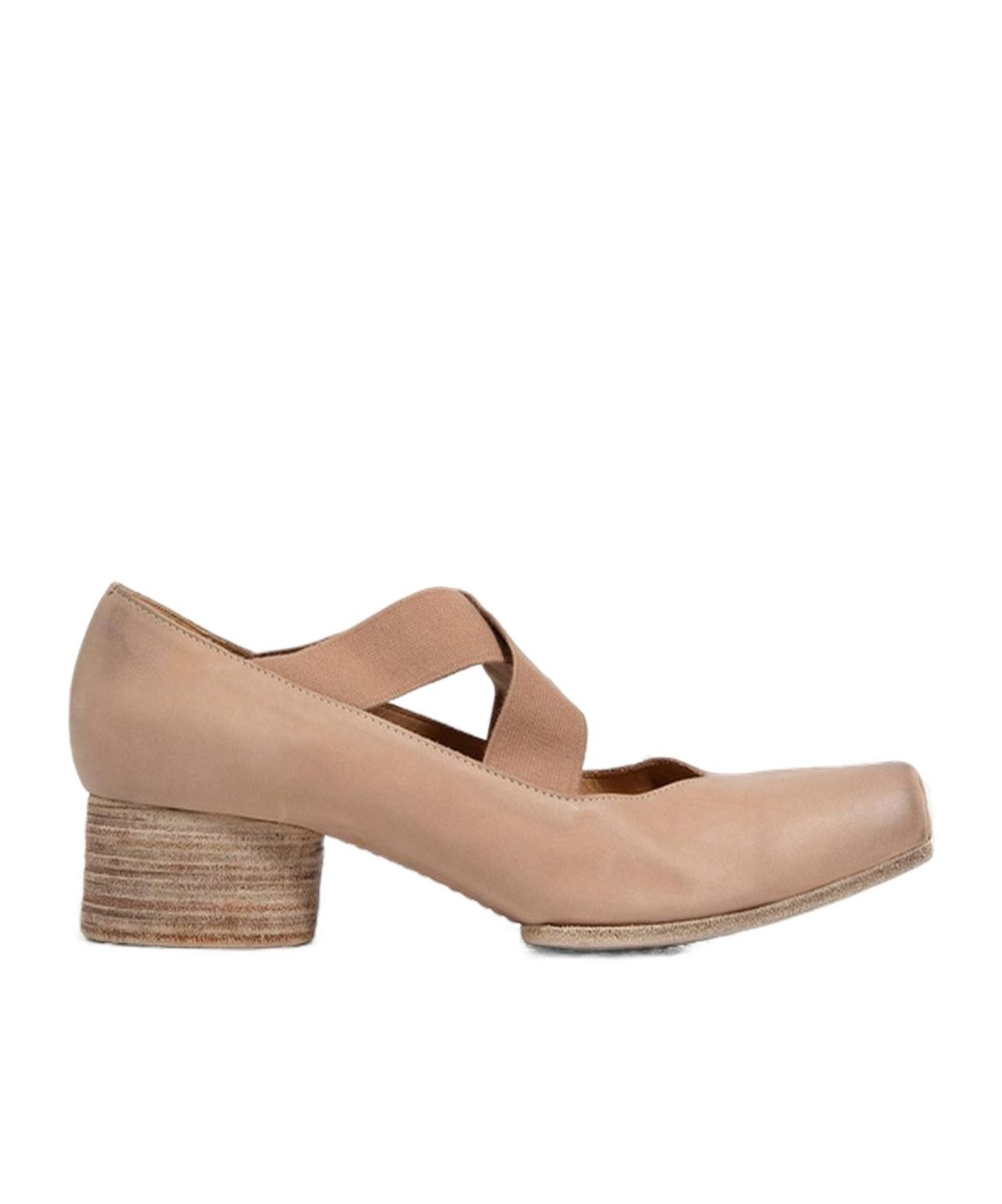 Uma Wang 40mm Square Toe Ballet Flats In Nude