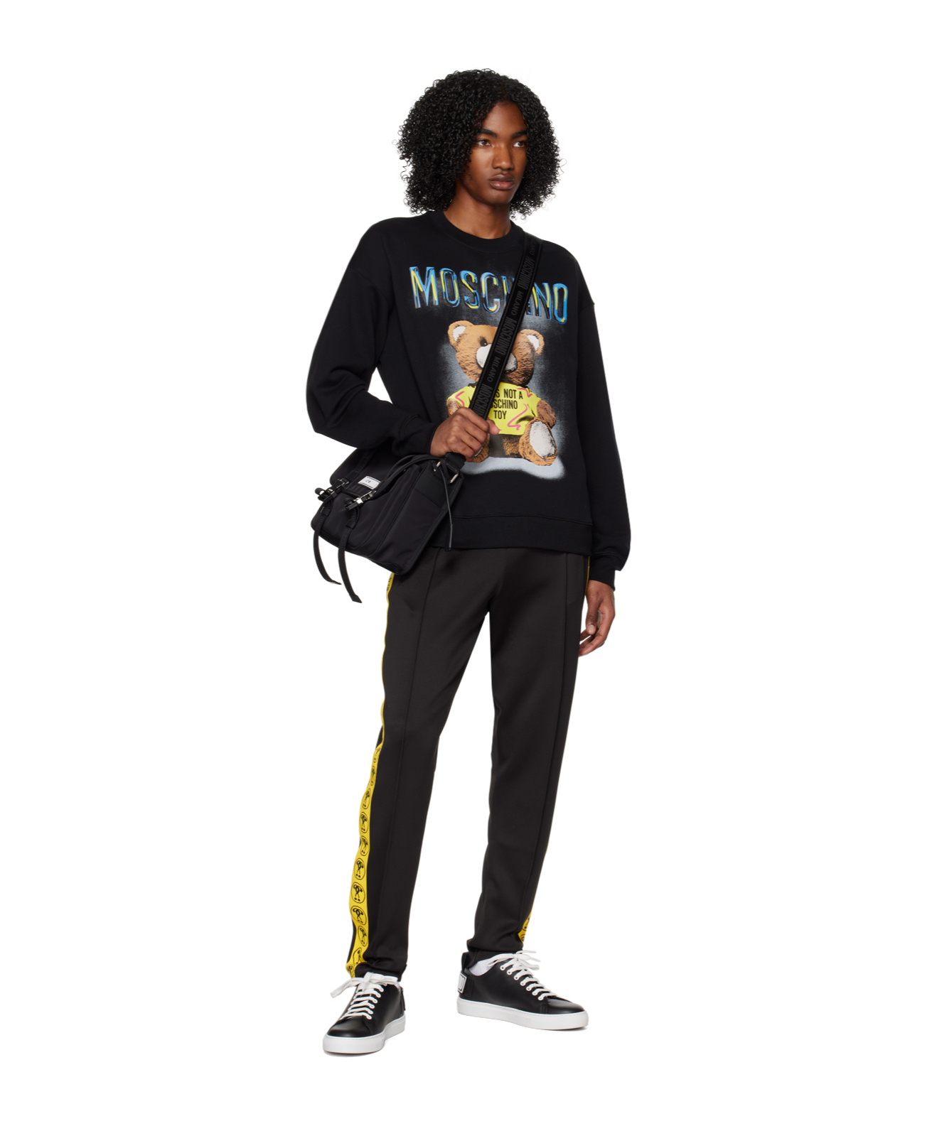 Moschino Printed Pattern Sweatpants In Black