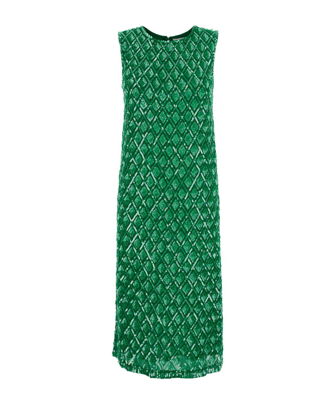 P.a.r.o.s.h Sequinned Midi Dress In Green