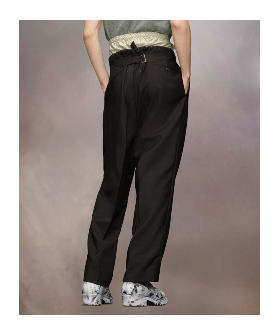 Maison Margiela Button Casual Pants In Black