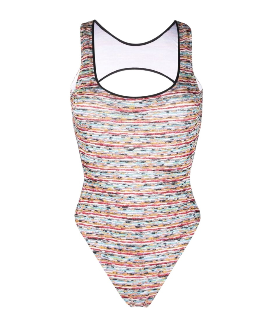 Missoni Fine-knit Swimsuit In White