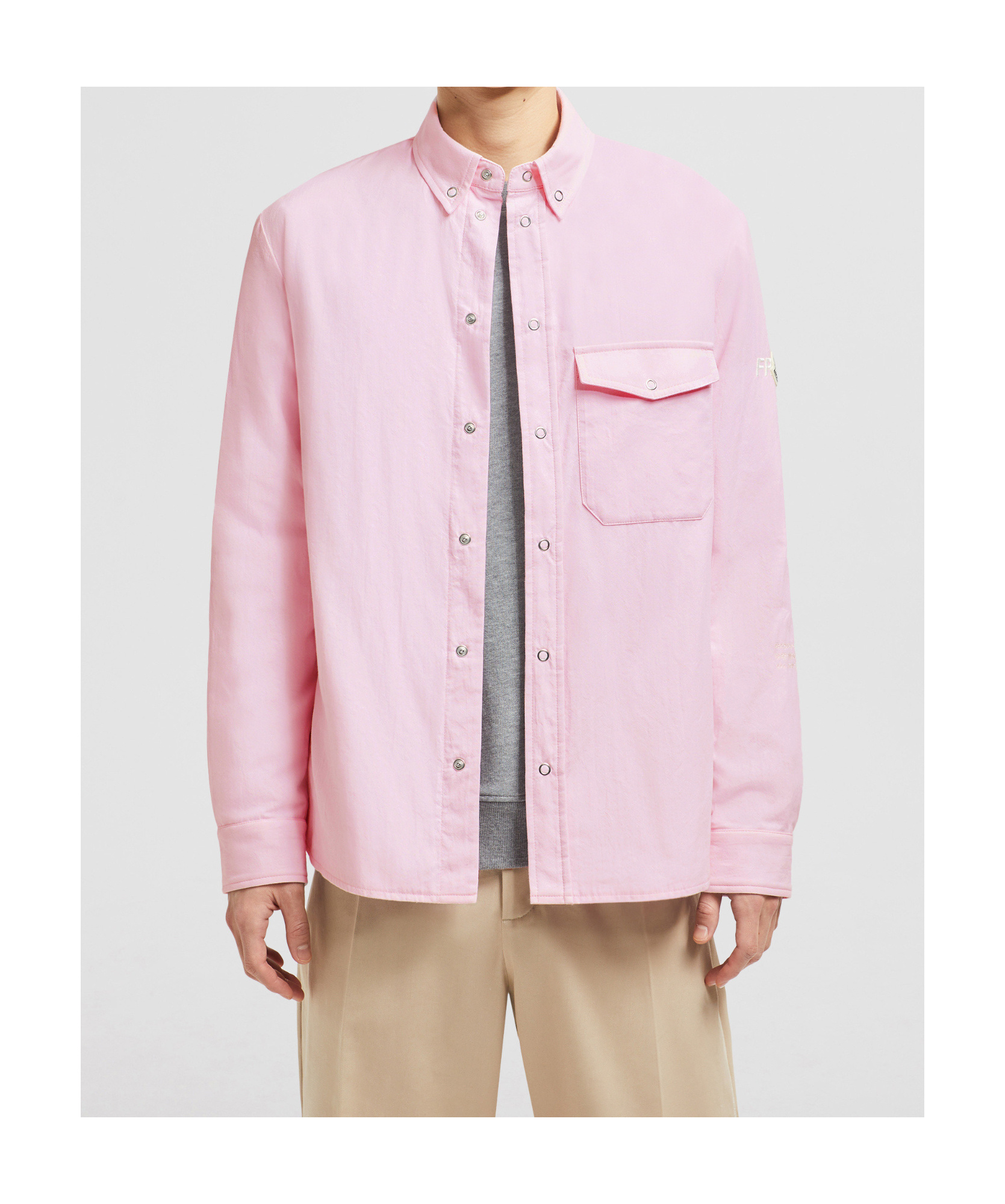Moncler Surchemise Matelassée X Frgmt In Light Pink