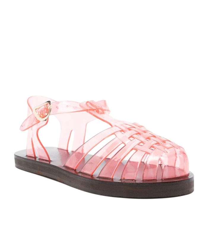 Ancient Greek Sandals Homeria Jelly Rubber Sandals In Pink