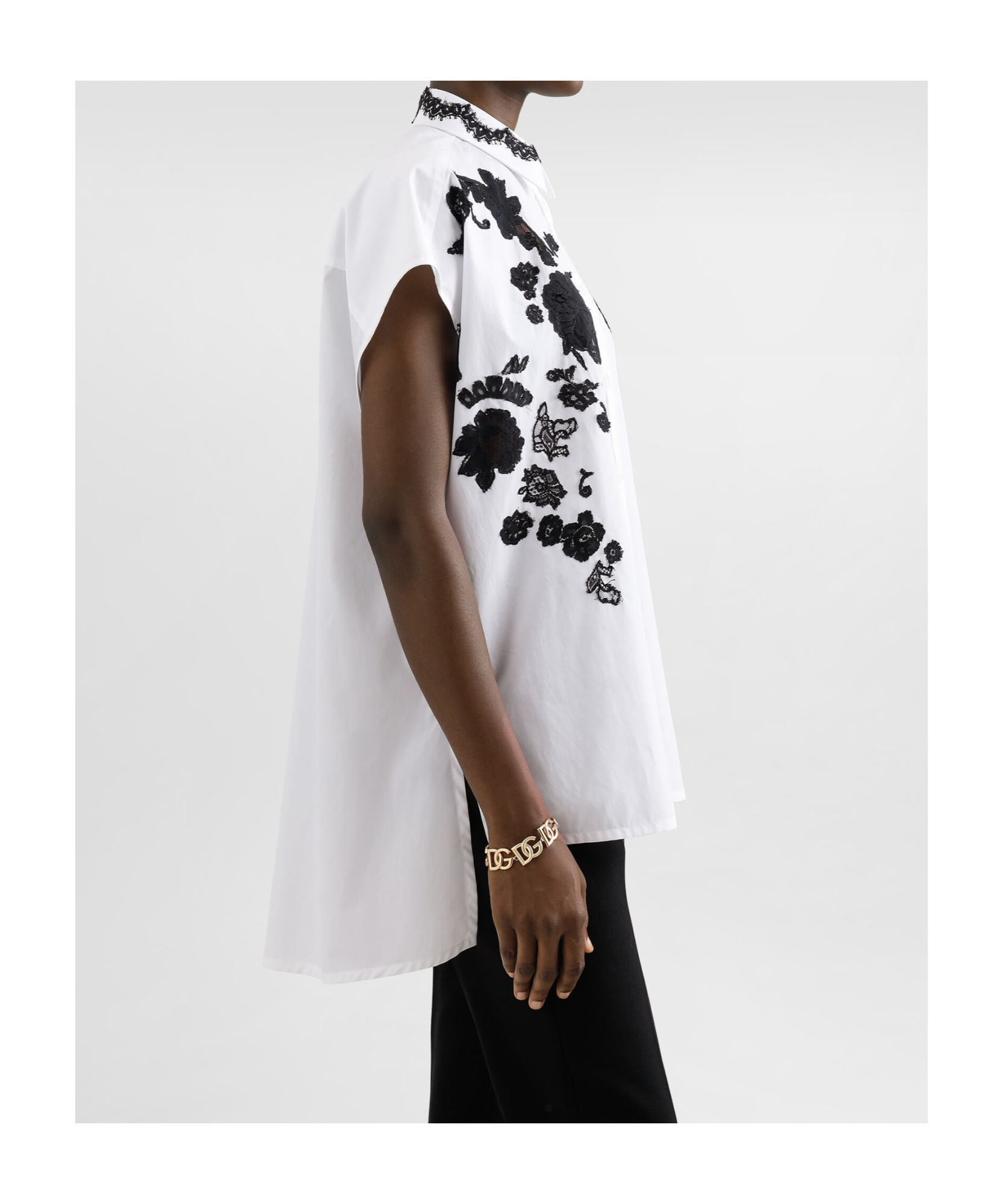Dolce & Gabbana Lace-detail Shirt In White