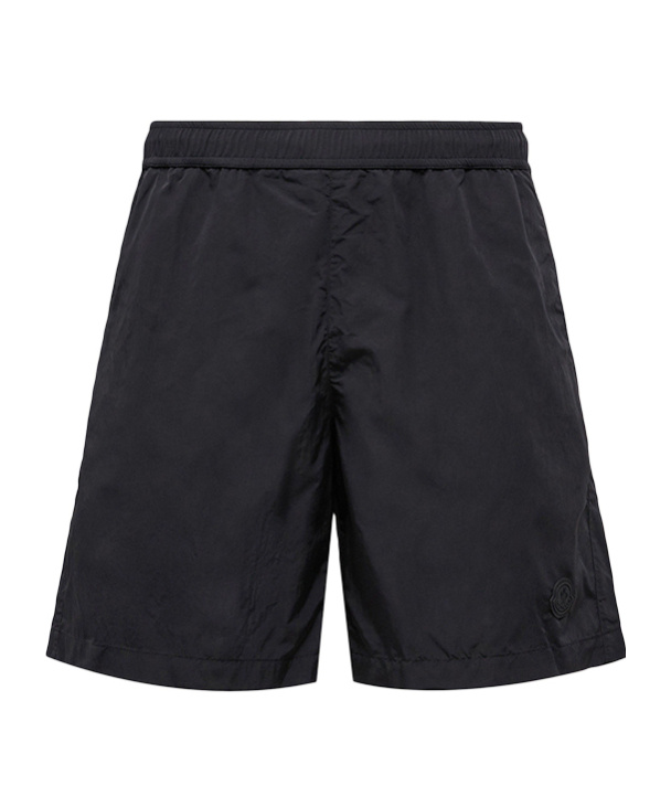 Moncler Elastic Waist Shorts In Blue