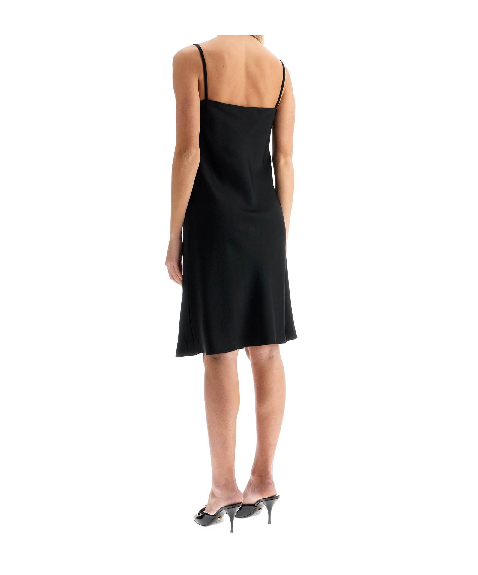 Versace Midi Dress In Black