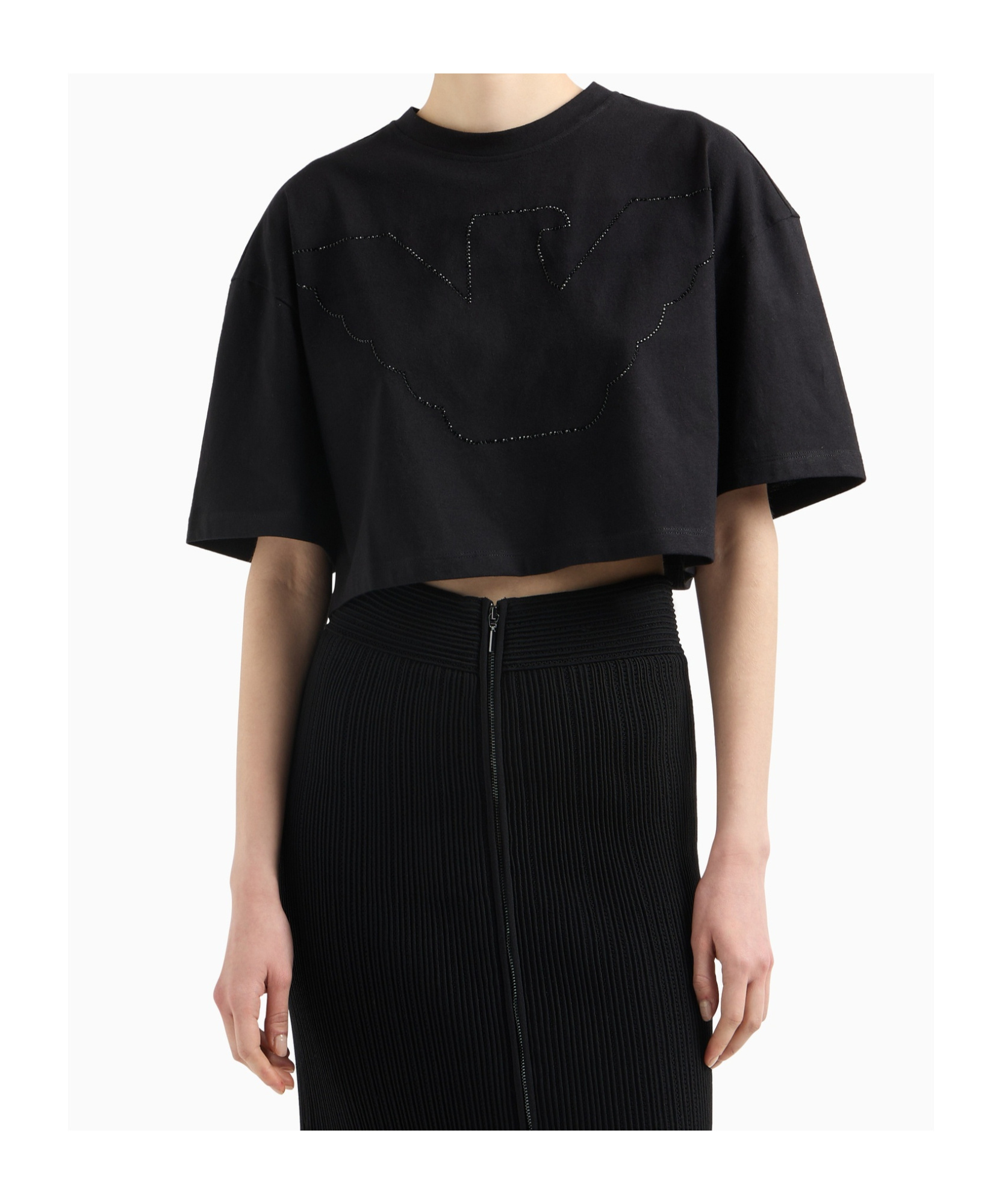 EMPORIO ARMANI LOGO-EMBELLISHED T-SHIRT