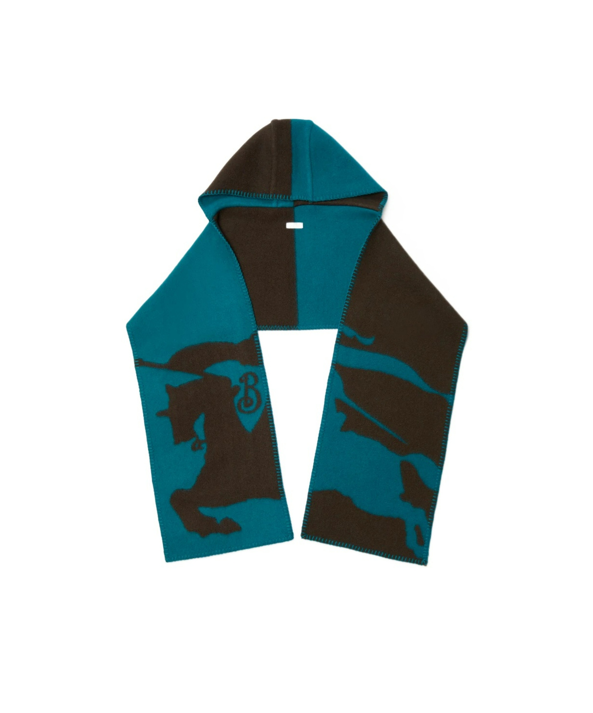 Burberry Ekd Logo Detailed Hooded Scarf