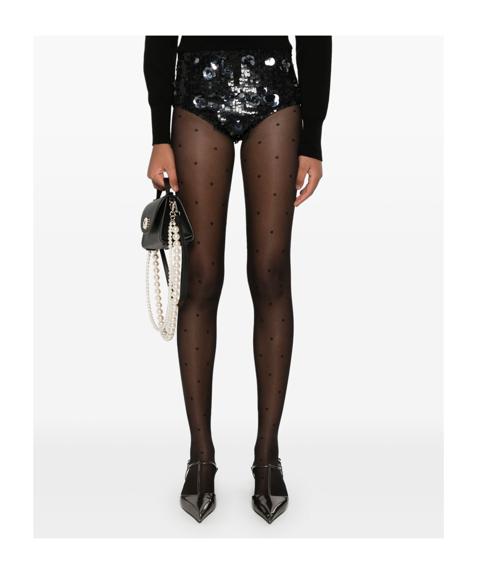 P.a.r.o.s.h Radiant High-waisted Shorts Floral Embellishment