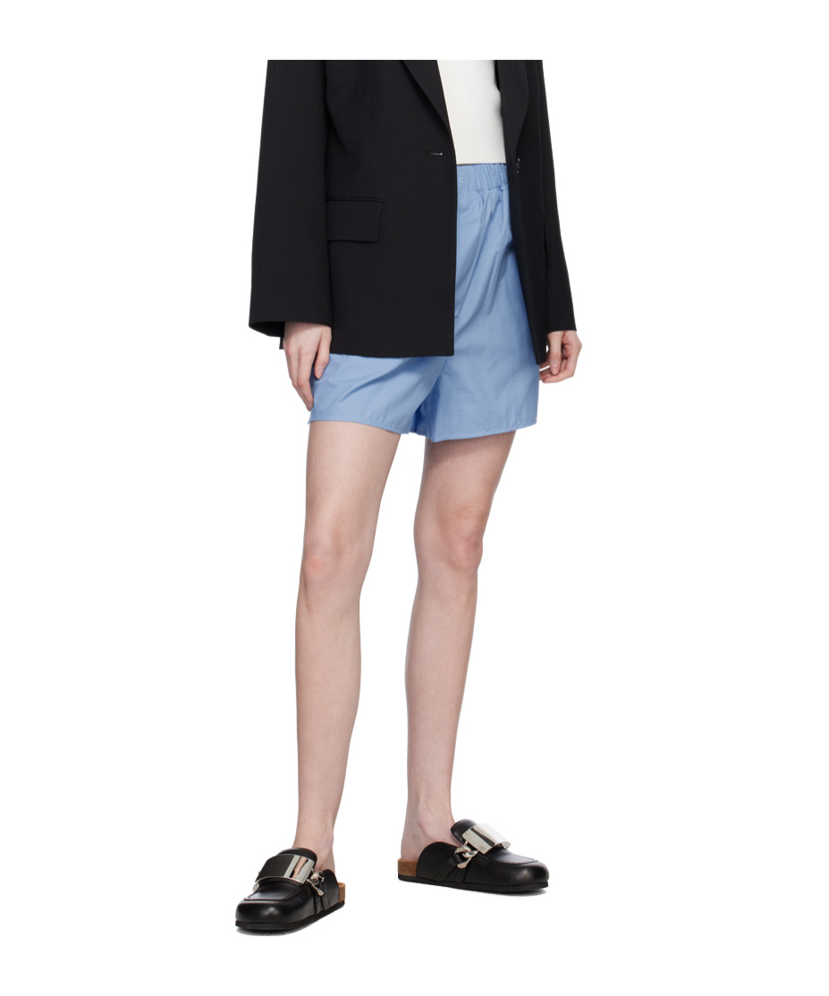 Shop The Frankie Shop Lui Organic Cotton Boxer Short - Blue