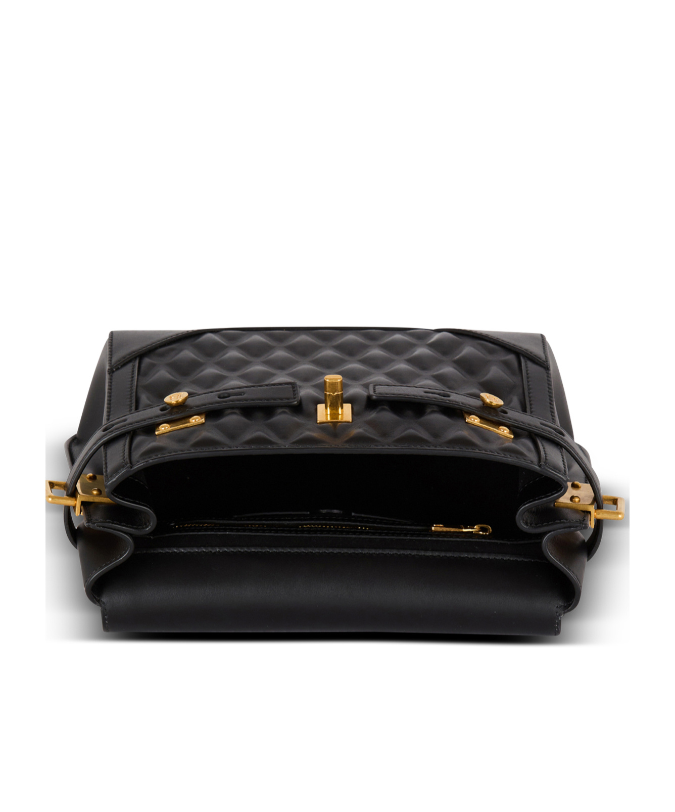 Shop Balmain B-buzz 23 Bag In Diamond-quilted Calfskin In Black