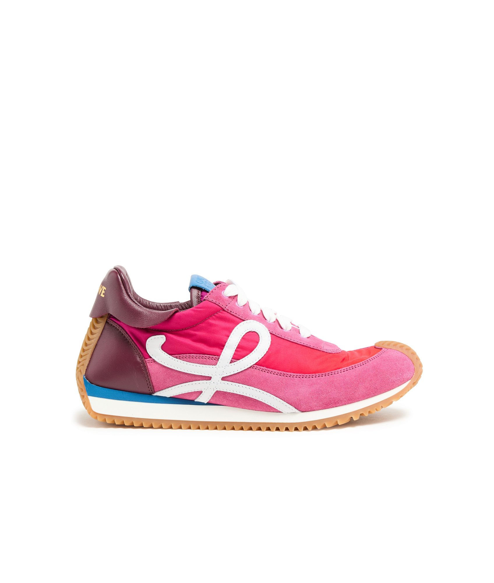 Loewe Flow Runner 2.0 Leather-trimmed Shell And Suede Sneakers In Multicolor