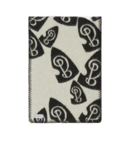 Burberry Cascading B Shield Wool Scarf In Black