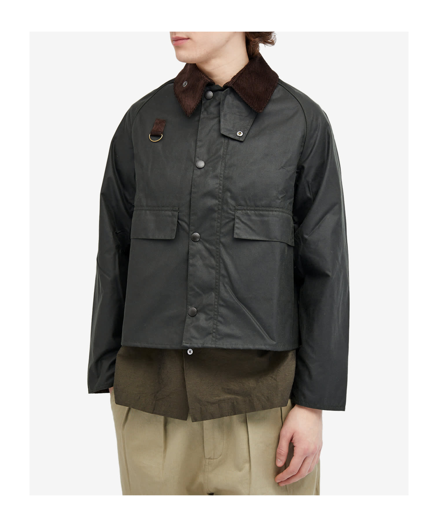 Barbour Spey Waxed Cotton Jacket In Black