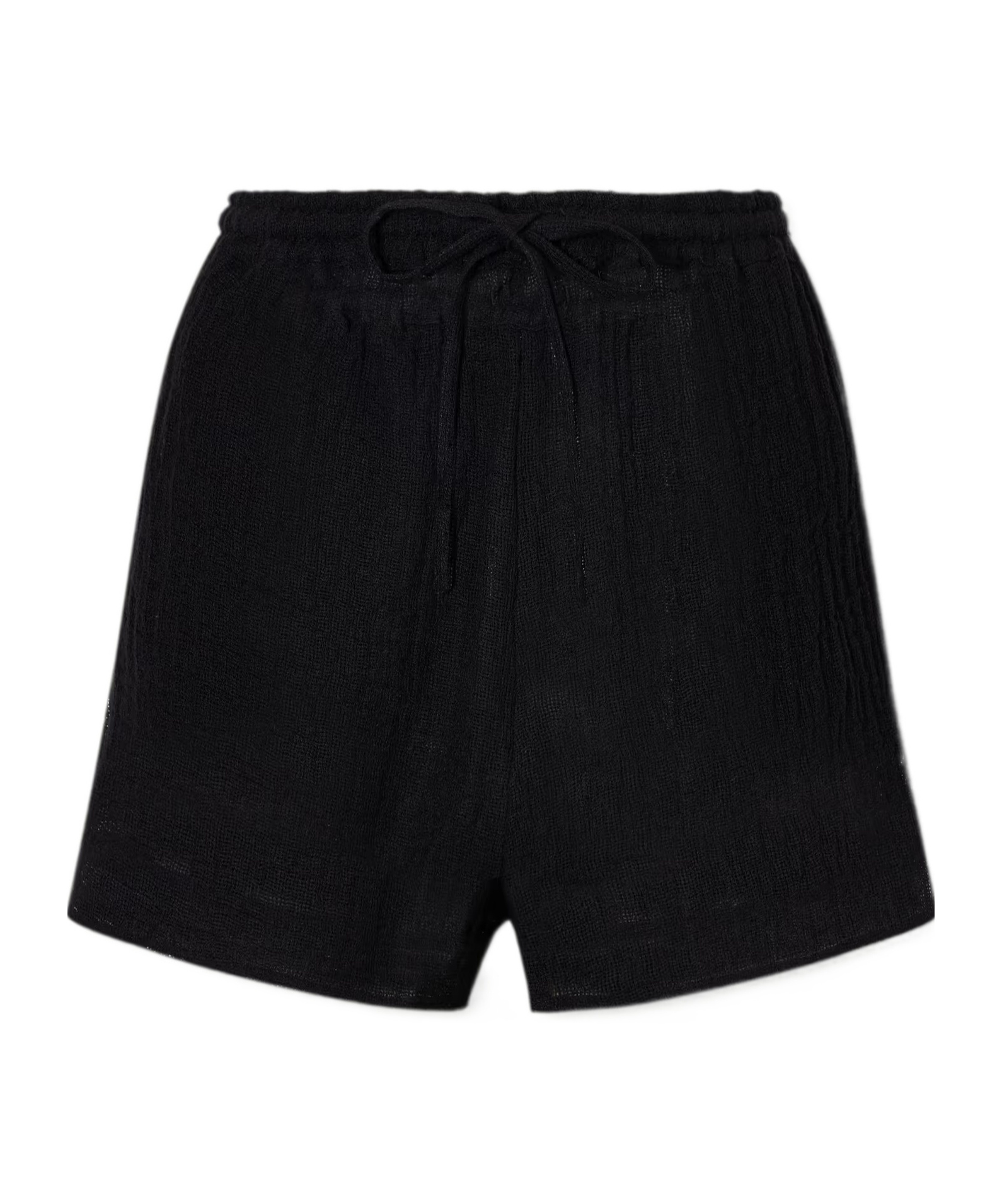 Le Kasha Tabag Linen Mini Shorts In Black