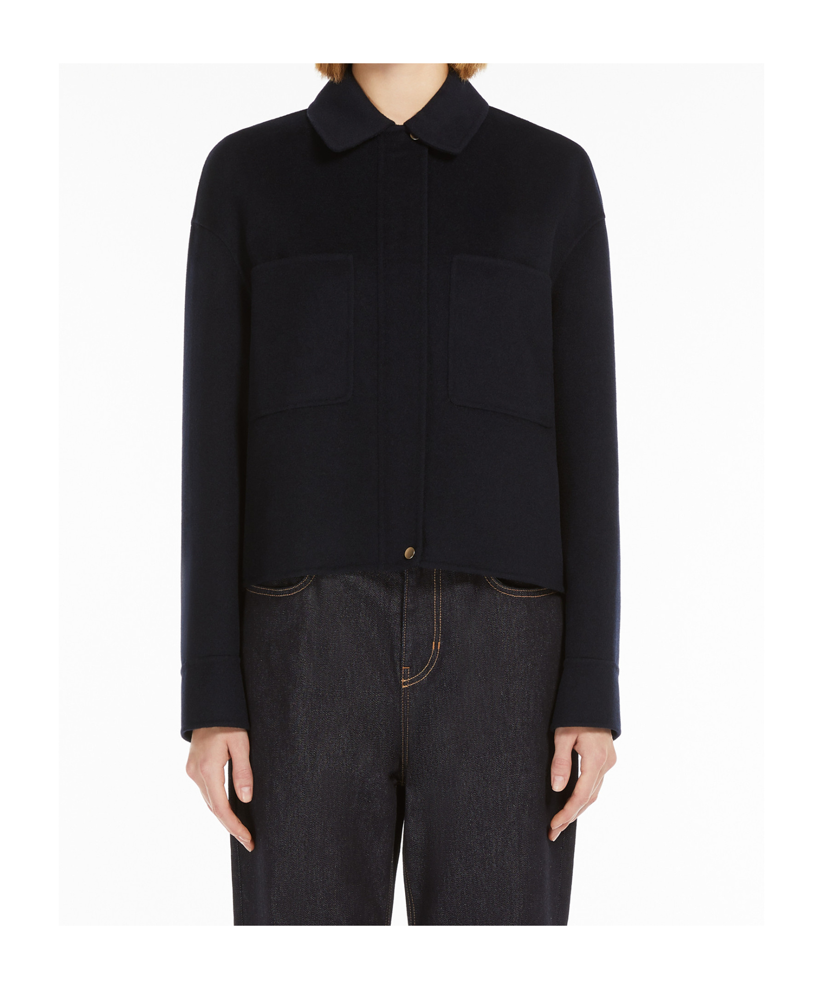 MAX MARA WOOL, CASHMERE AND SILK BOXY JACKET
