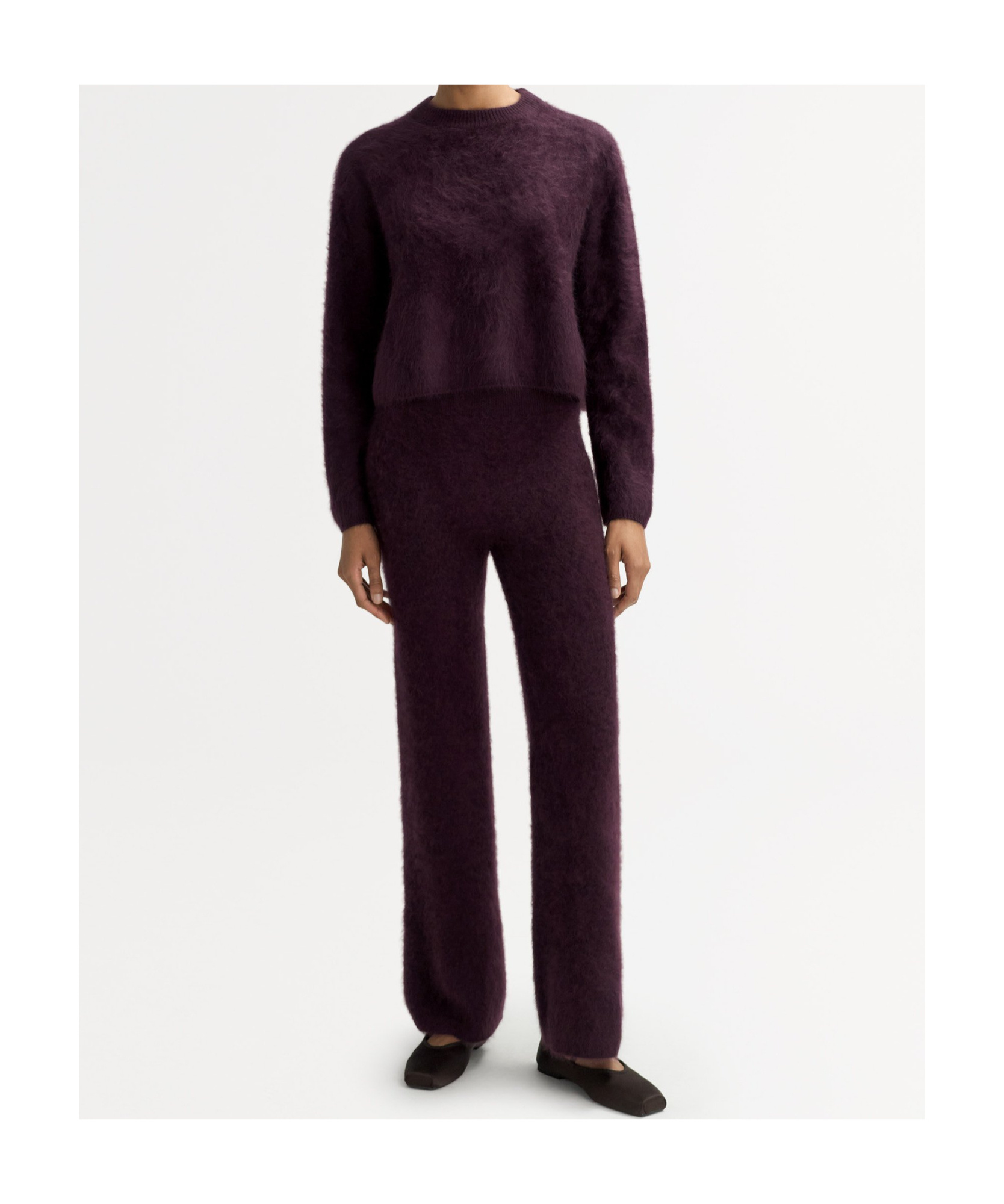 Soft Goat Long-sleeved Sweater In Red