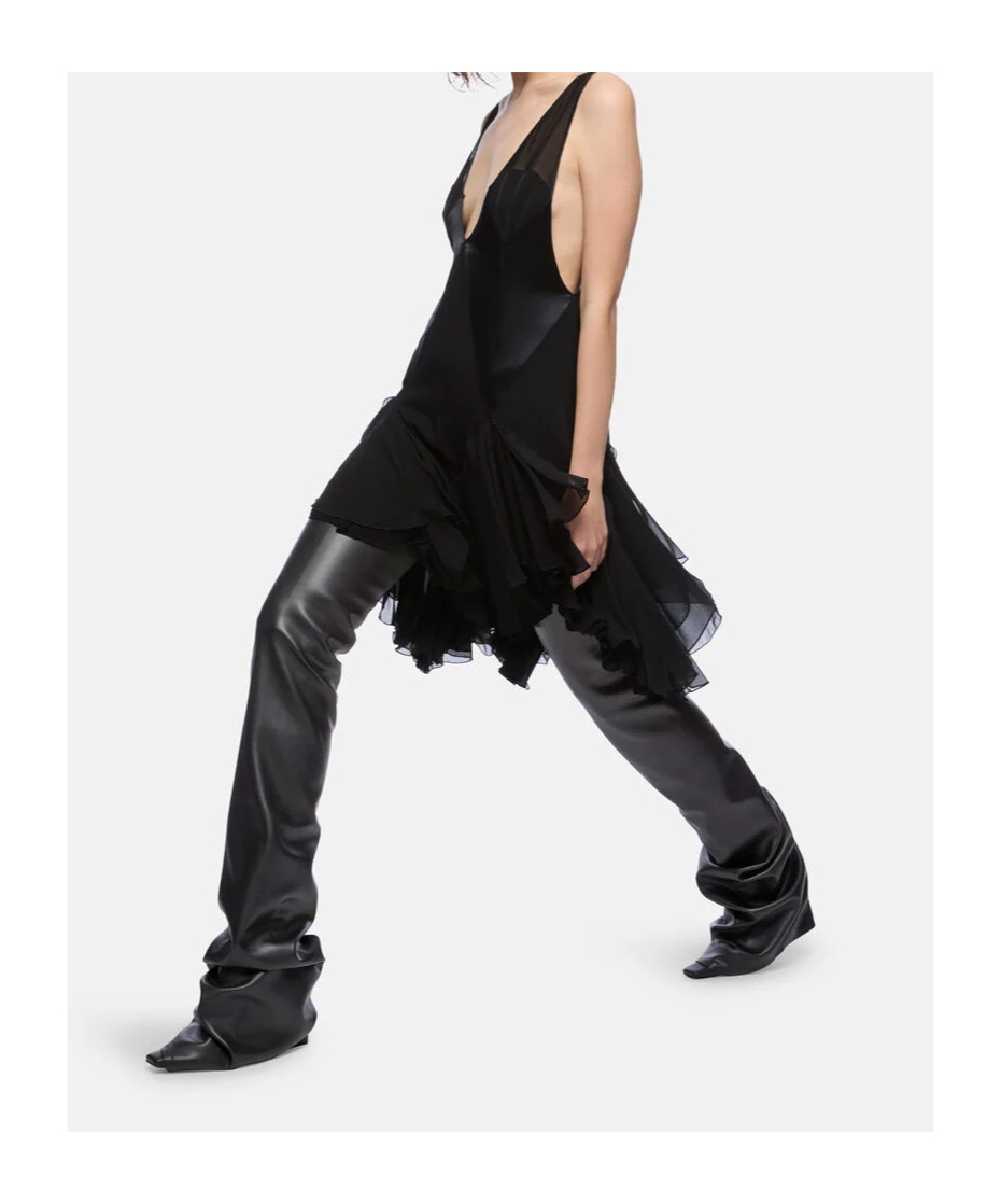 ATTICO BLACK MINI DRESS