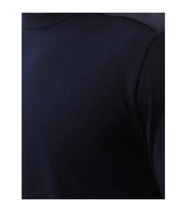 Paul & Shark Crewneck Wool Sweater With Inserts Clothing In Black