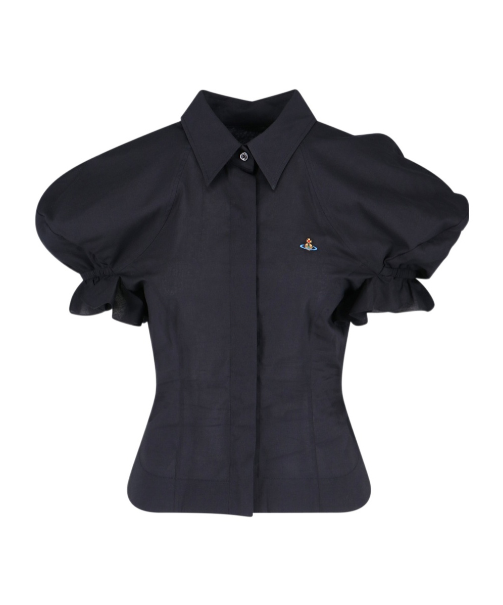 Vivienne Westwood Relaxed Fit Top Puff Sleeves In Black