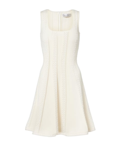 Oscar De La Renta Open-knit Minidress In White
