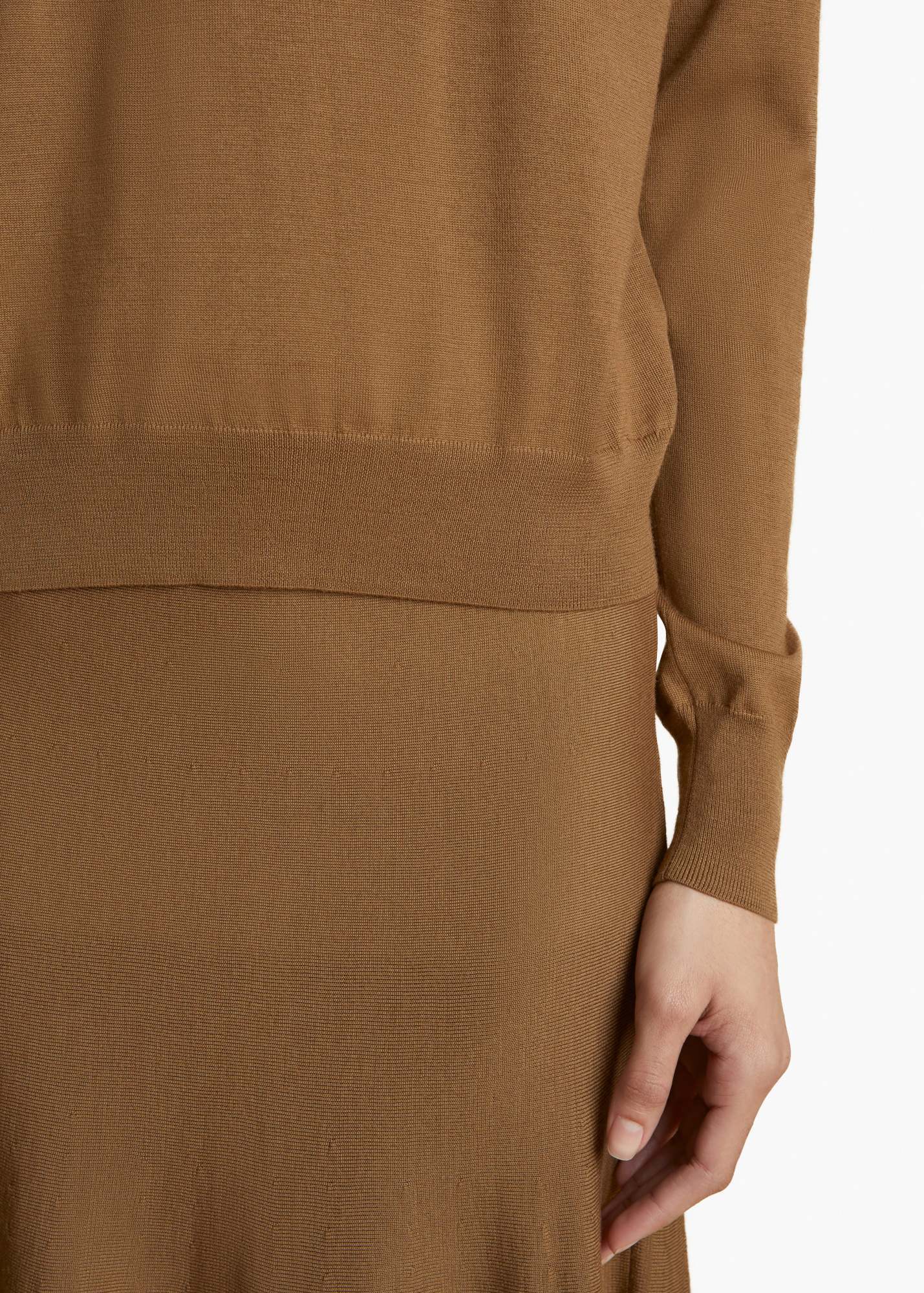 Khaite Long-sleeved Pullover In Brown