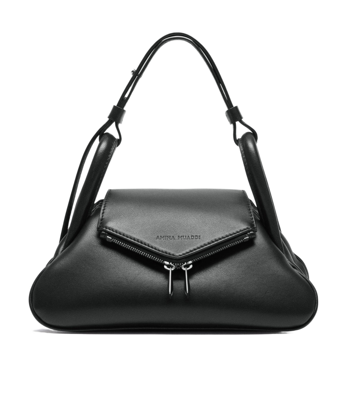 Amina Muaddi Small Gemini Shoulder Bag In Black