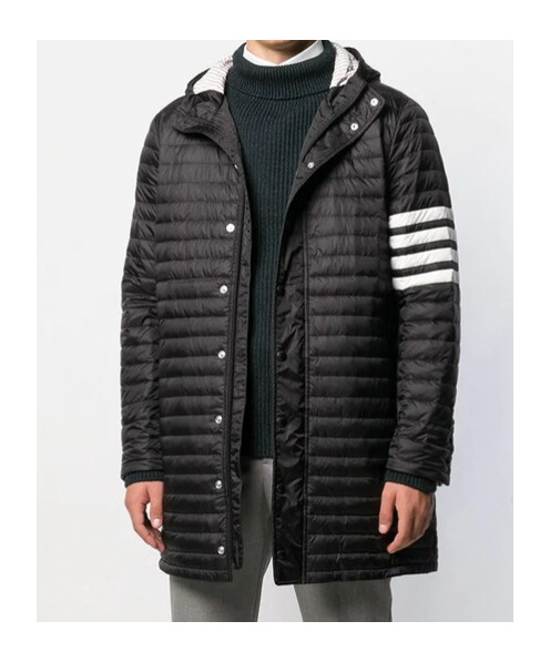 Thom Browne 4-bar Padded Coat In Black