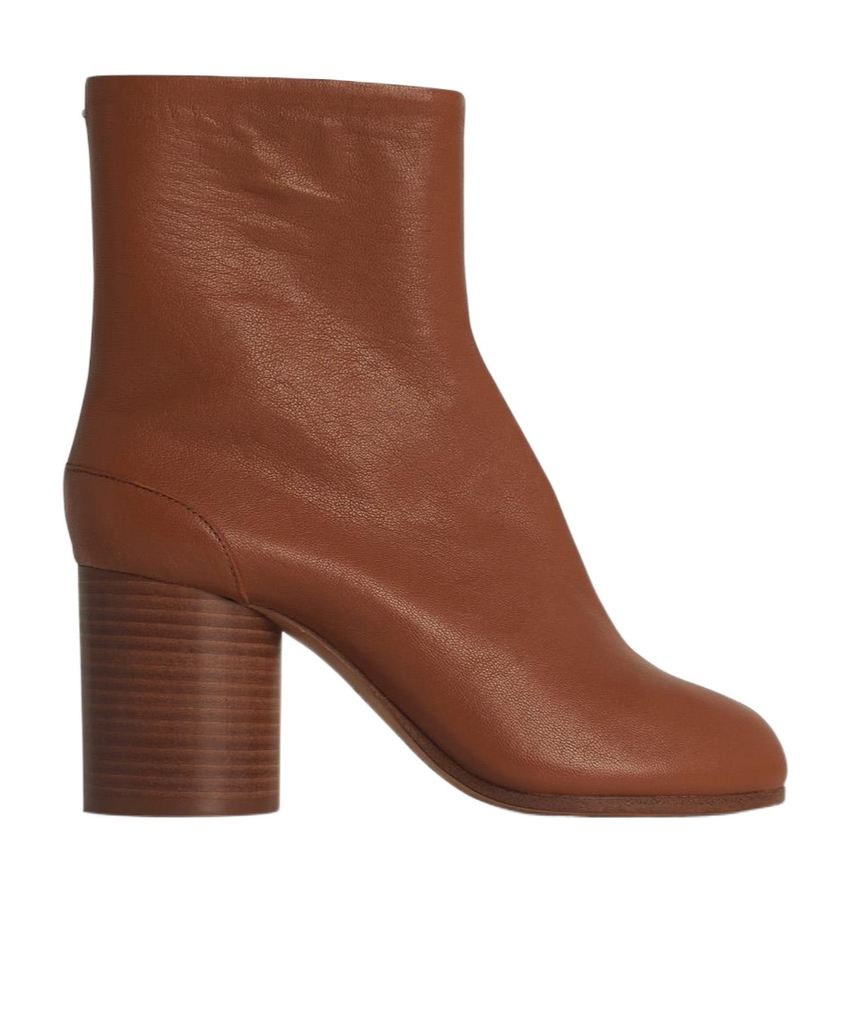 Shop Maison Margiela 80mm Tabi Ankle Boots In Brown