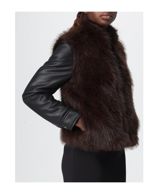 Twinset Panelled-design Long-sleeve Jacket In Black