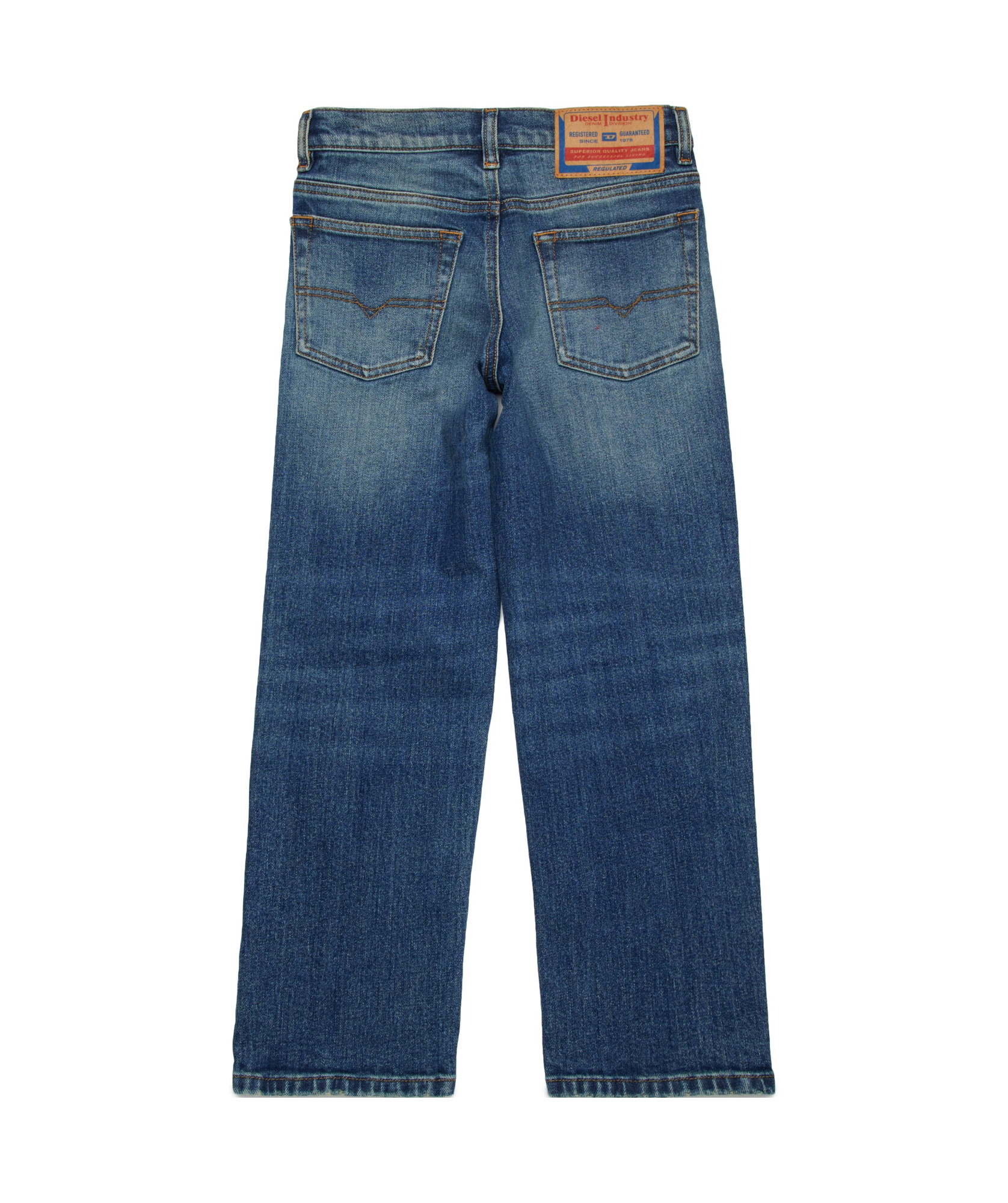 Diesel 2001 D-macro Mid-rise Straight-leg Jeans In Blue