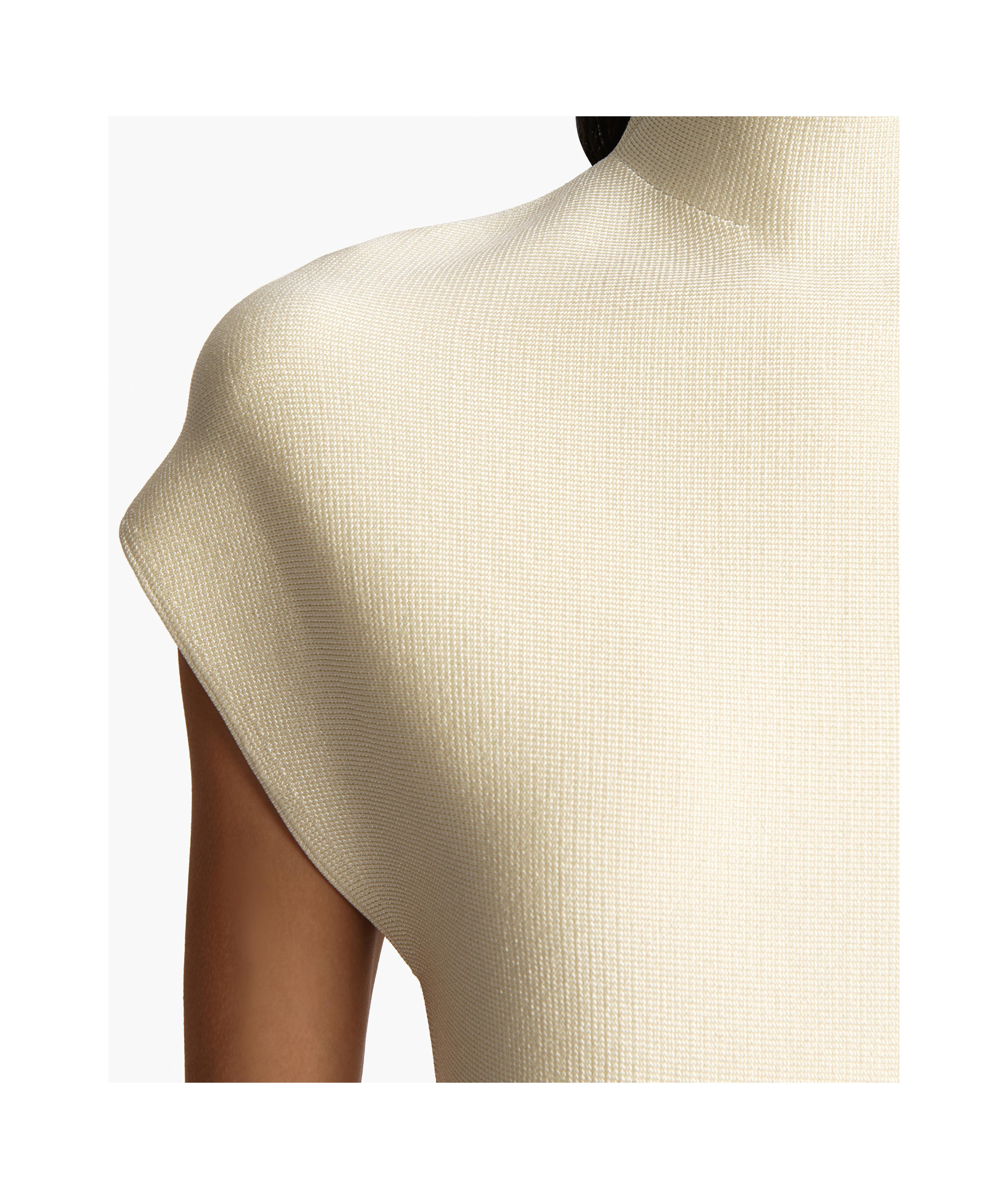 Khaite Andra Knit Peplum Top In Neutral