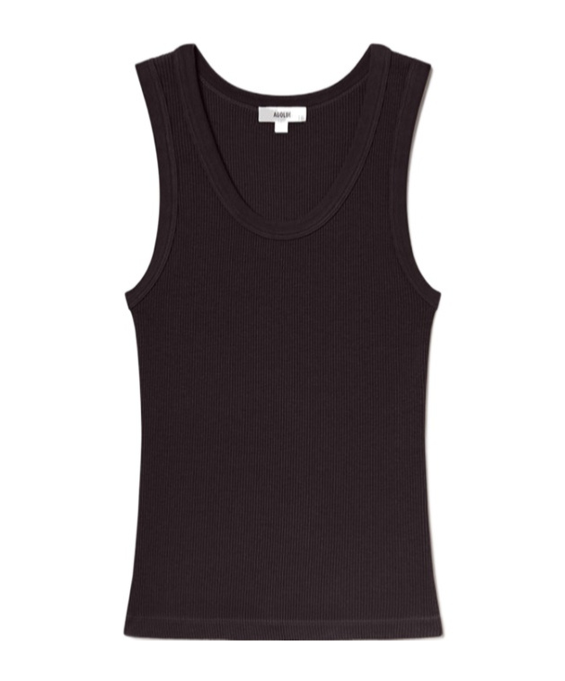 Agolde Poppy Tank In Eggplant