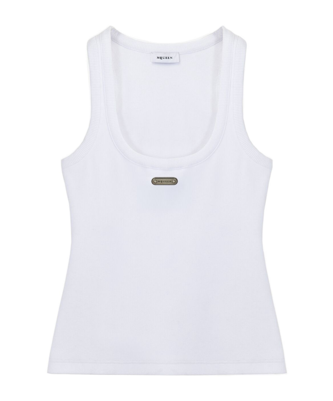 Alexander Mcqueen Mcqueen Placket Tank Top In White