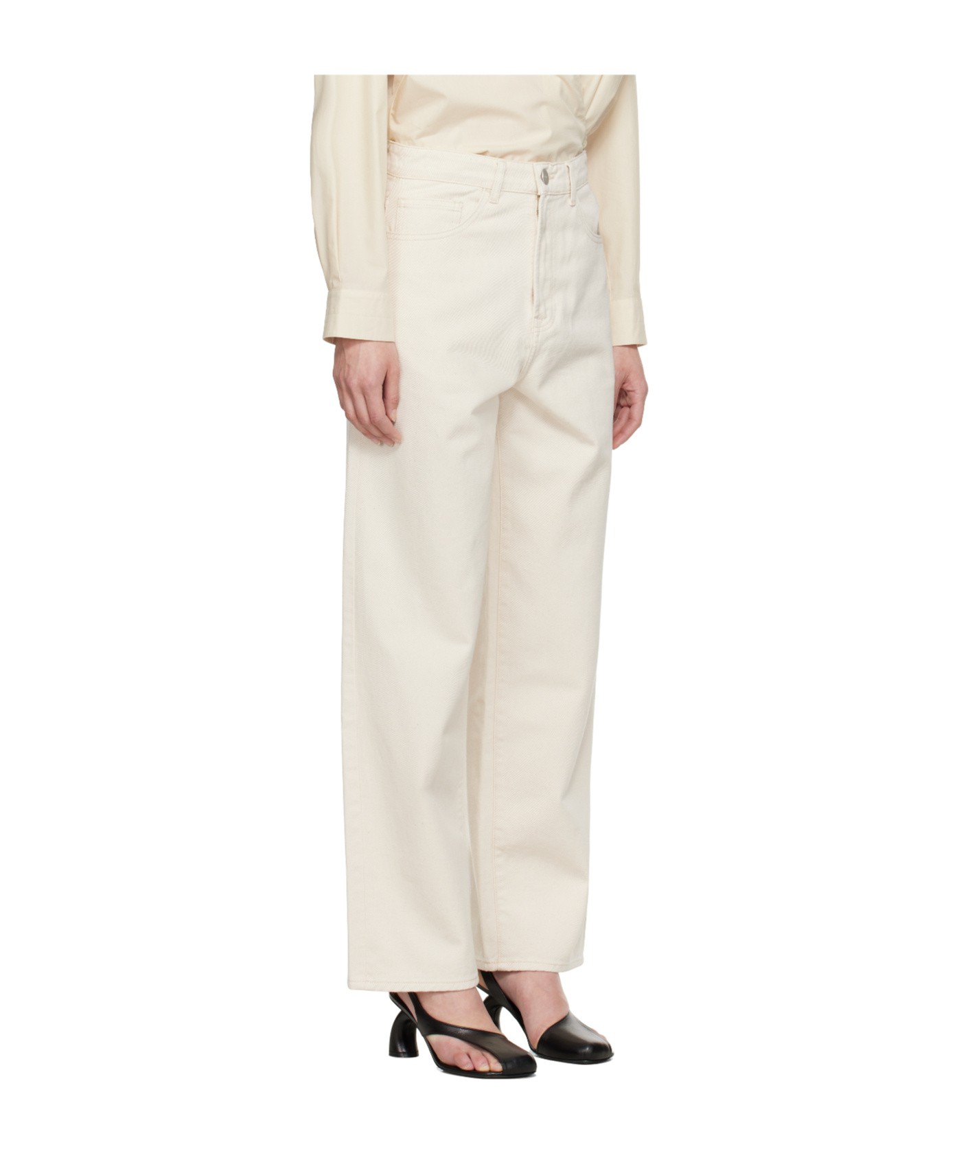 Rohe Low-rise Wide-leg Jeans In White