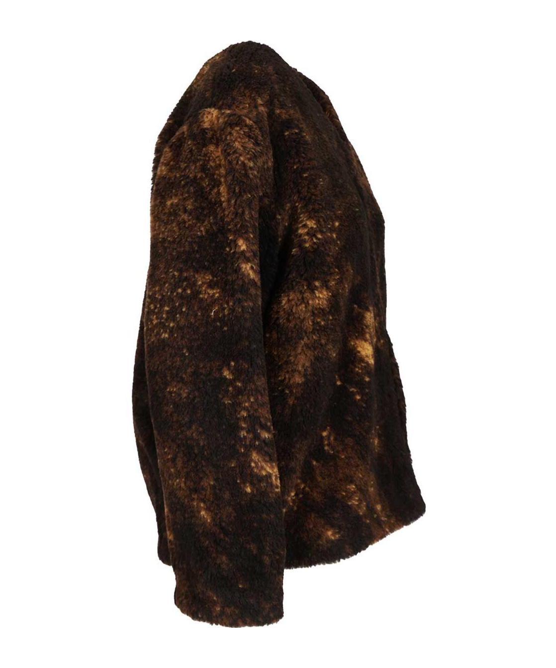 Isabel Marant Agnela-gd Patina Furry Coat Jackets Brown In Black