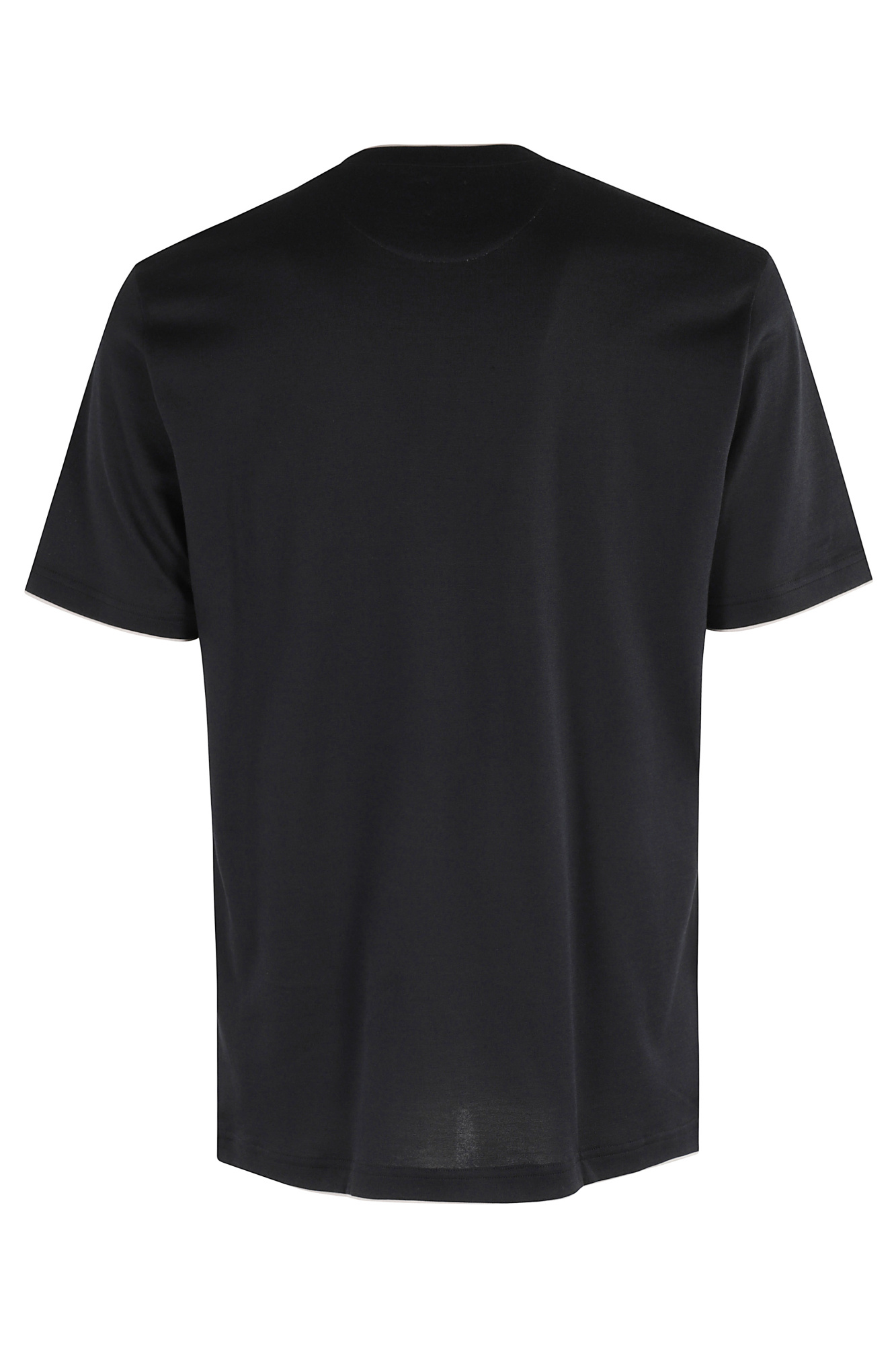 Eleventy Crew Neck Plain Design Short Sleeves In Black